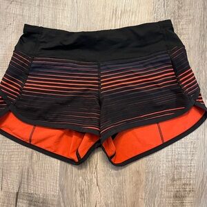 Lululemon run speed up low rise shorts